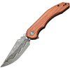 civivi bluetick damascus wood