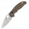 spyderco manix 2 brown micarta cpm cru wear