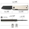 civivi kukei front flipper knife ivory g10 handle 202 black stonewashed nitro v blade c25036 3 with 1pc black leather sheath civivi 3418868 1024x