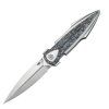 bestech knives ika dagger bt2602a satin m390 gray titanium silver marble carbon