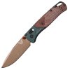0124160 benchmade bugout 535fe 2602 taiga green aluminium brown canvas micarta