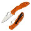 Spyderco Delica 4 Orange FRN Lightweight FlatGround